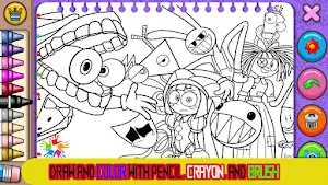 ASMR Digital Circus Coloring Screenshot 2