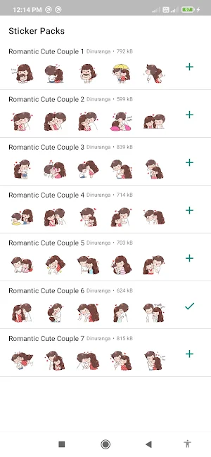 Romantic Couple Love Stickers Screenshot 2