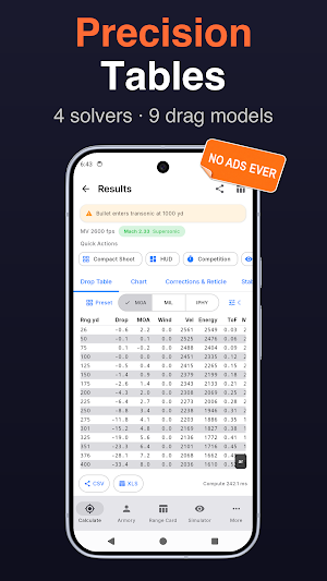 Zima: Ballistics Calculator Screenshot 3