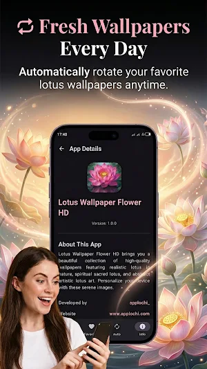 Lotus Wallpaper Flower HD Screenshot 3
