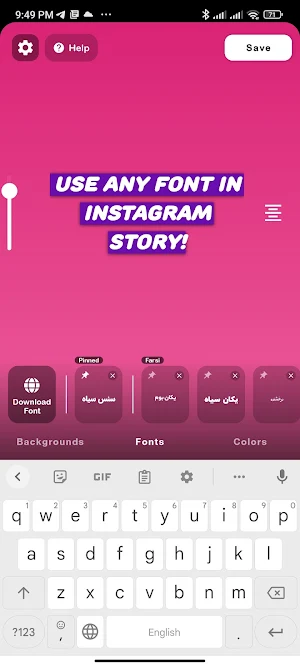 StoryFont for Instagram Story Screenshot 1