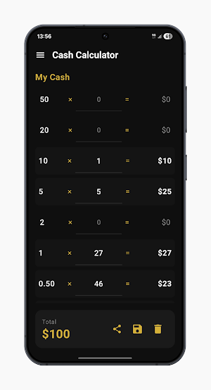 Cash calculator: Bill & Coin Screenshot 0