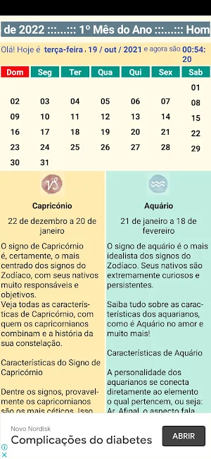 Calendário Comemorativo Screenshot 2
