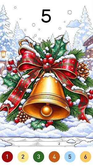 Santa Color By Number Games Screenshot 3