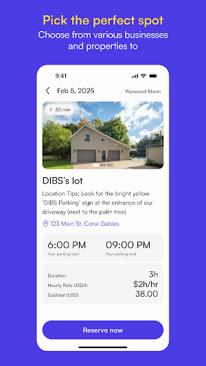 DIBS Parking Screenshot 2