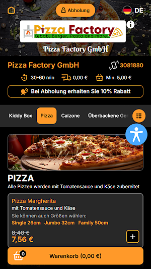 Pizza Factory GmbH Screenshot 1