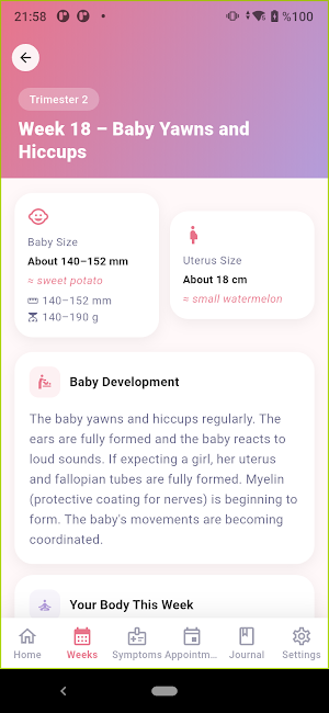 Mom Journey: Pregnancy Tracker Screenshot 1