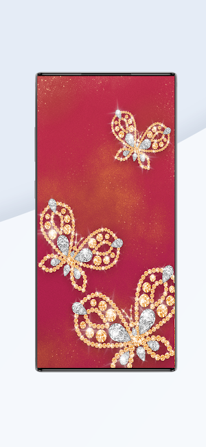 Golden Butterflies Lock Screen Screenshot 2