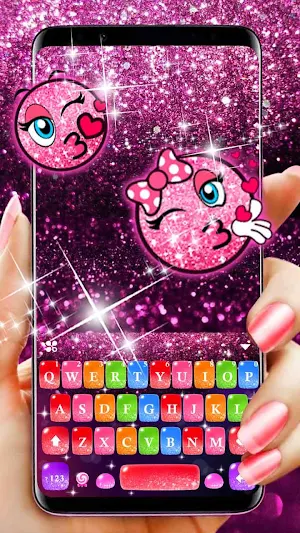 Colorful Glitter Keyboard Theme Screenshot 1