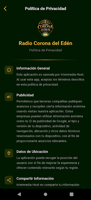 Radio Corona del Edén Screenshot 2