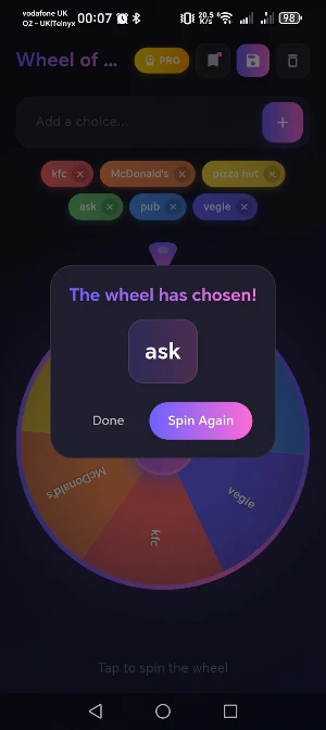 Wheel of Choices Screenshot 1