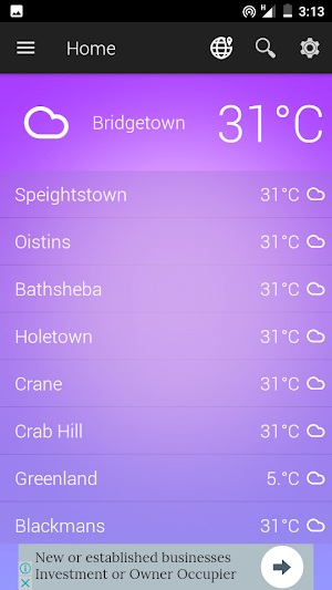 Barbados Weather Screenshot 1