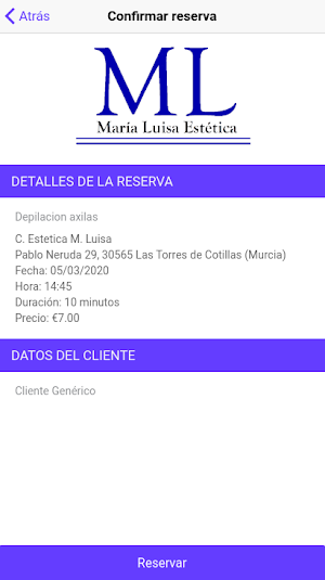 María Luisa Estética Screenshot 2