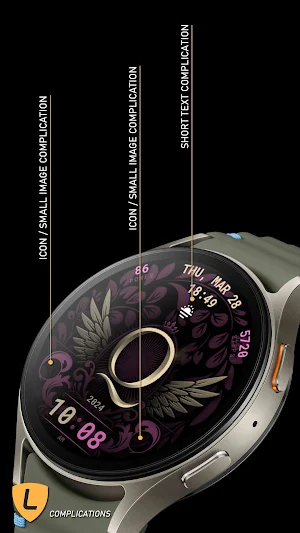 Dark Alphabet Watch Face 098 Screenshot 3