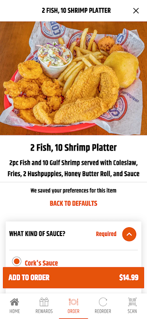 Corks Fish & Shrimp Screenshot 2