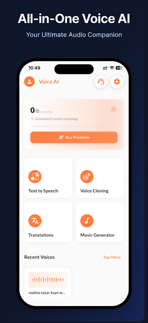 AI Voice Clone & TTS Maker Screenshot 0