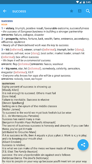 Collins Thesaurus English Screenshot 0