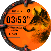 Orange Fox Watch Face