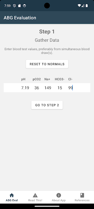 ABG Acid-Base Evaluation Screenshot 0