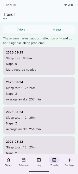 NapWindow: Baby Nap Tracker Screenshot 2