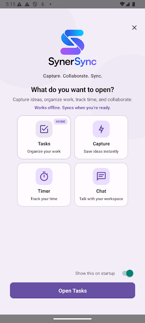 SynerSync: Tasks & Time Screenshot 0