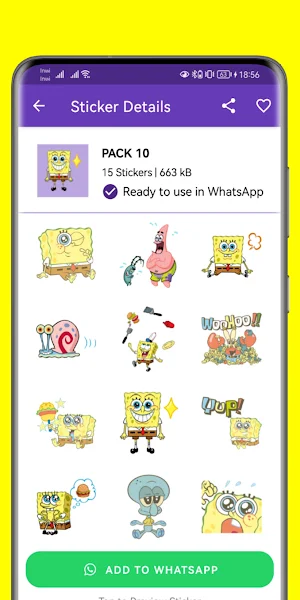 Neighbor Sponge WAStickers Screenshot 1
