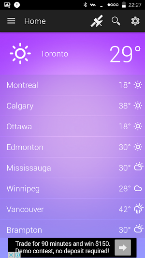 Canada Weather Screenshot 1