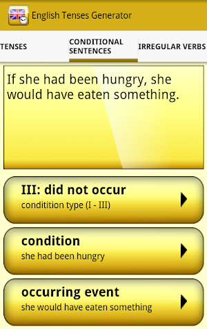 English Tenses Generator Screenshot 1