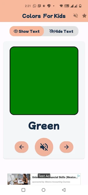 Color flashcard for kids Screenshot 1