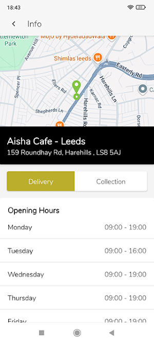 Aisha Cafe - Leeds Screenshot 1