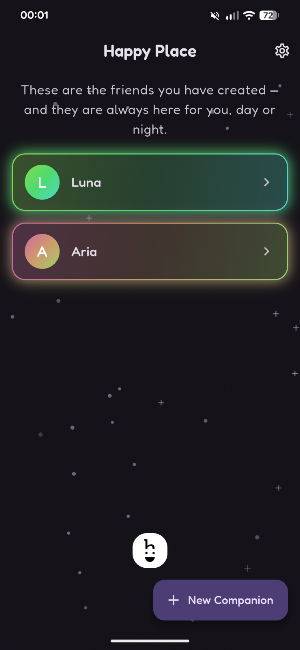 Happy Place: Chat & AI Friends Screenshot 0