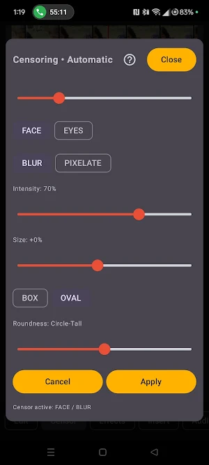 BlurCut: Censor & Video Editor Screenshot 1