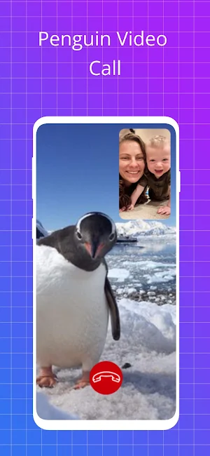 Penguin Fake Video Call & chat Screenshot 0