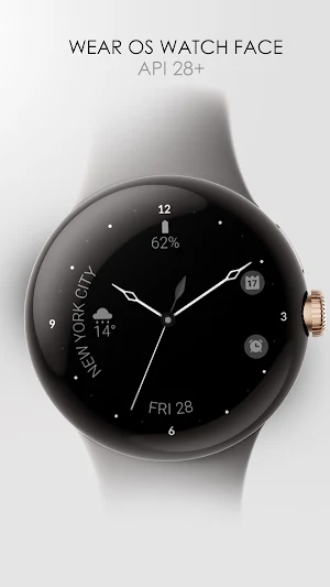 Minimal black v22 watch face Screenshot 0