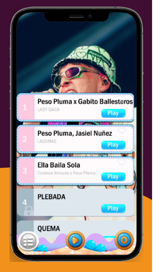 Peso Pluma : Piano Músic Juego Screenshot 1