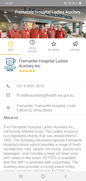 Fremantle Hospital Ladies Screenshot 2