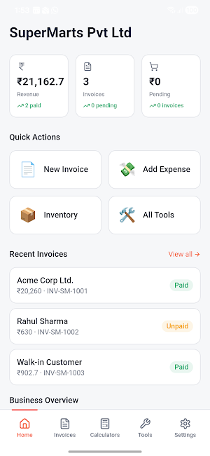 VyapaarSetu Billing & GST Screenshot 1