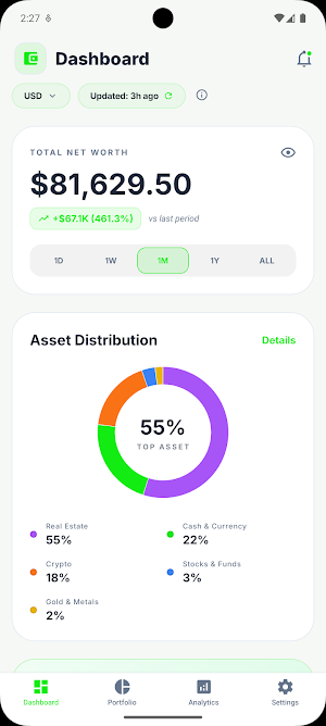 Wealtha – Net Worth Tracker Screenshot 0