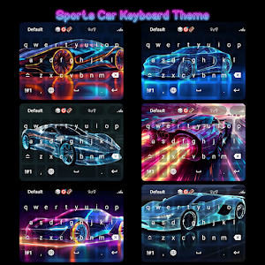 Keyboard Theme, Neon Super Car Screenshot 2