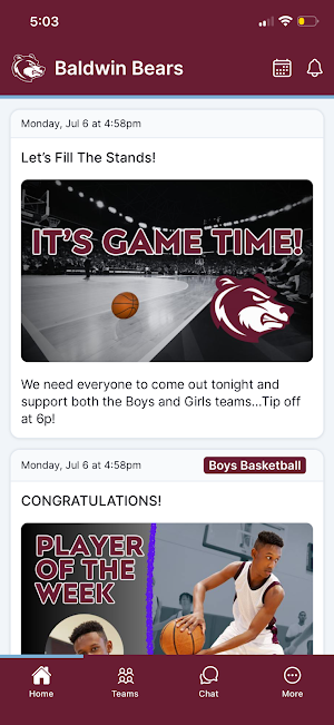 H.P. Baldwin Athletics Screenshot 0