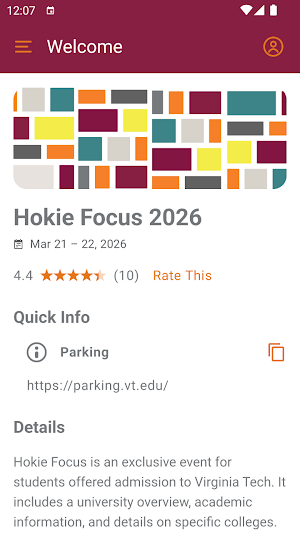 Virginia Tech Visit Screenshot 1