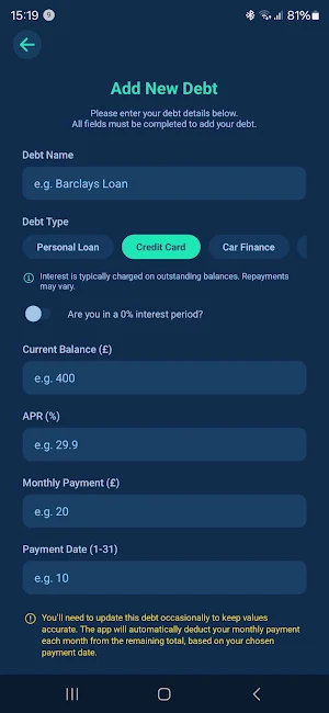 DebtTrack: Track Debt Easily Screenshot 2
