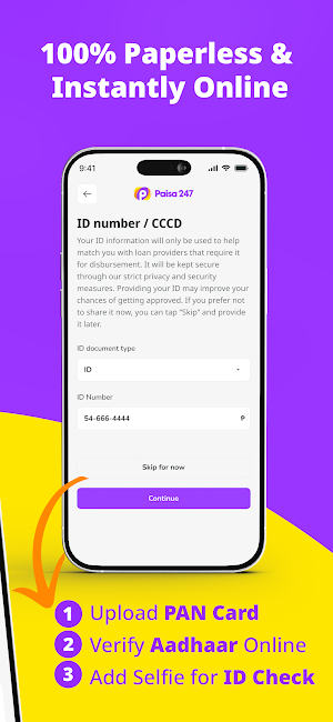 Paisa247 – Personal Loan App Screenshot 1