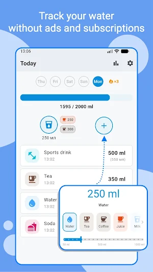 Droplet: Daily Water Tracker Screenshot 0