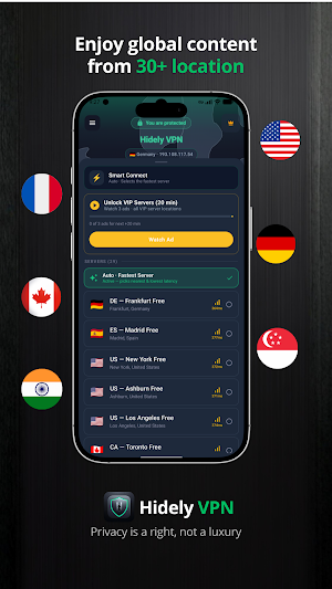 Hidely VPN Screenshot 1