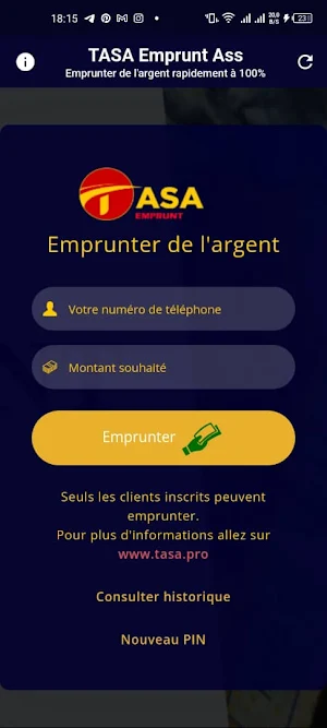 Service TASA Emprunt Ass Screenshot 0