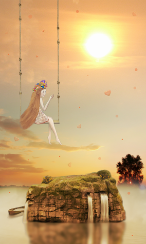 Girl Swing Live Wallpaper Screenshot 1