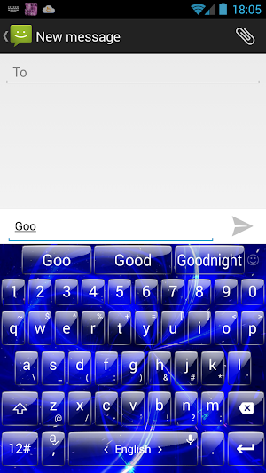 Keyboard Theme G Blue Galaxy Screenshot 1