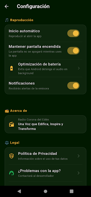 Radio Corona del Edén Screenshot 3