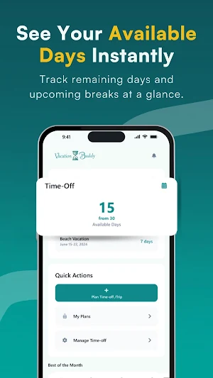 Vacation Buddy: Plan PTO Trips Screenshot 1